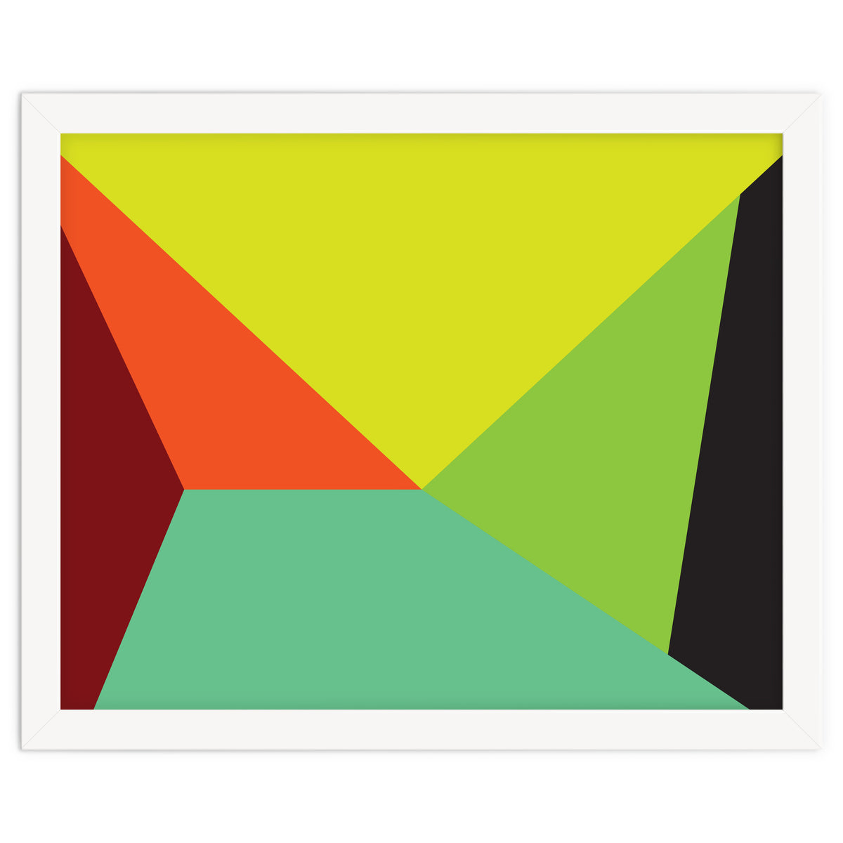 Geometric Shapes No. 31 -  yellow, orange & green