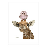 Giraffe and Owl (Print Only) thumbnail