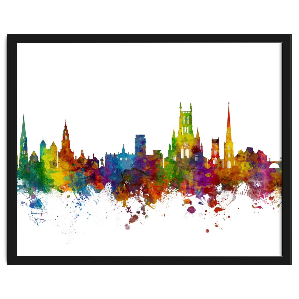 Worcester England Skyline