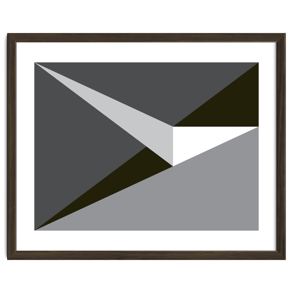 Geometric Shapes No. 73 - black & grey triangles