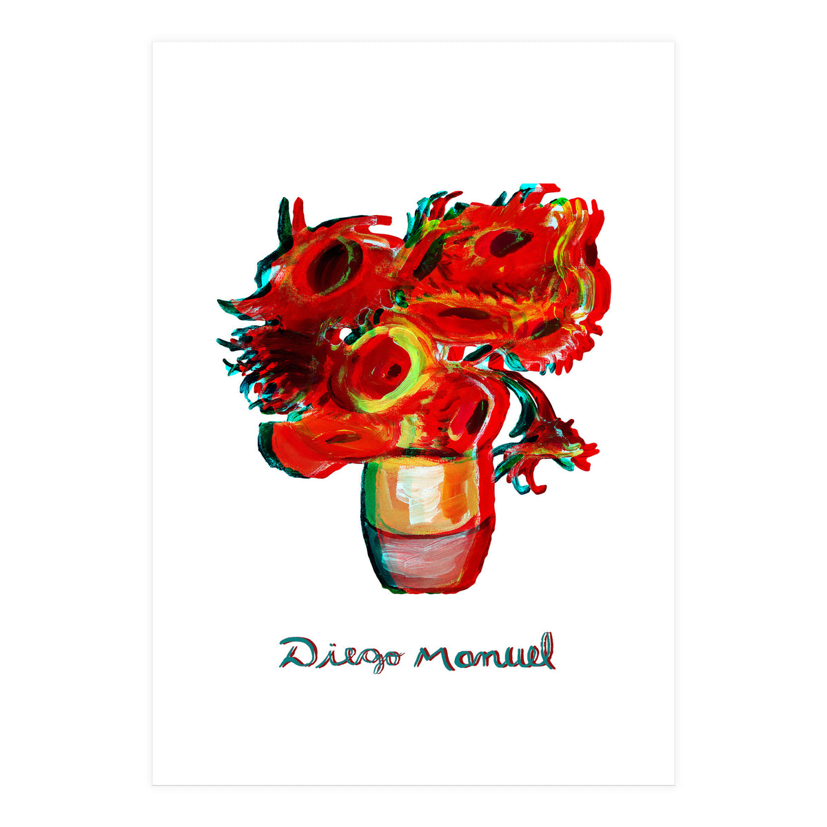 Florero Fondo Blanco 3d 2 (Print Only)