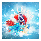 Floral Woodpecker In Winter (Print Only) thumbnail