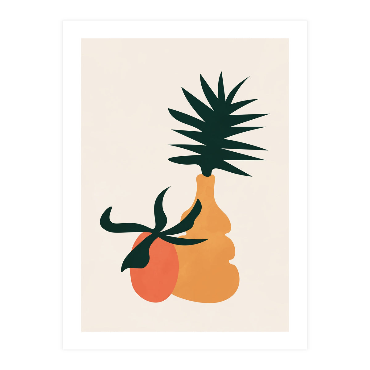 Boho Tropical Potted Plant (Print Only)