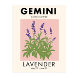 Gemini Birth Flower Lavender (Print Only) thumbnail