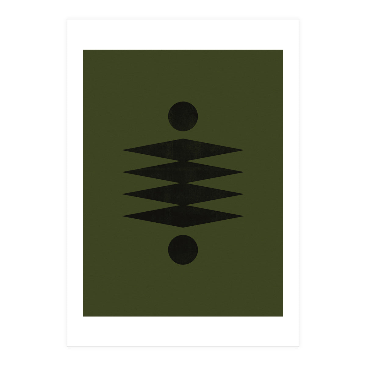 Mid-Century Modern No.19 - Woodblock Print (Print Only)