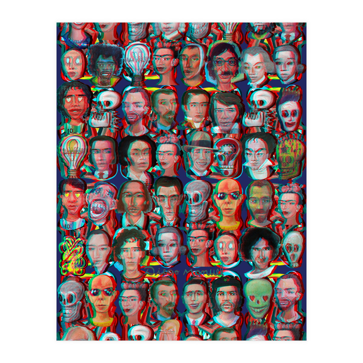 Formas 14 34 3d And Retratos 2 (Print Only)