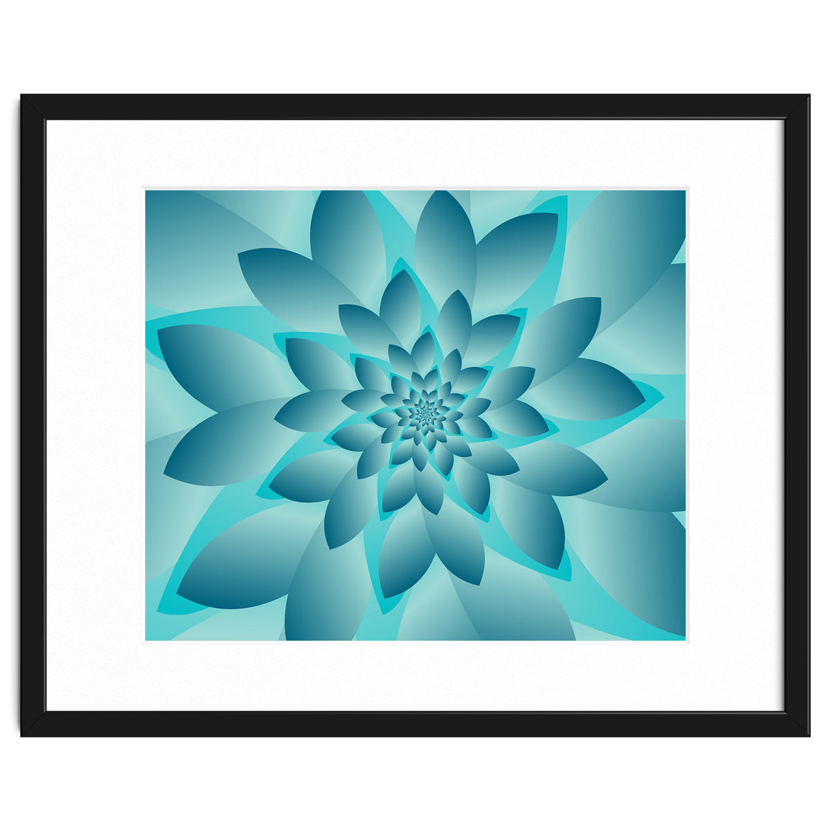 Abstract Modern Optical Illusion Floral Design Art