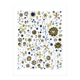Indigo Flower Golden Mashup (Print Only) thumbnail
