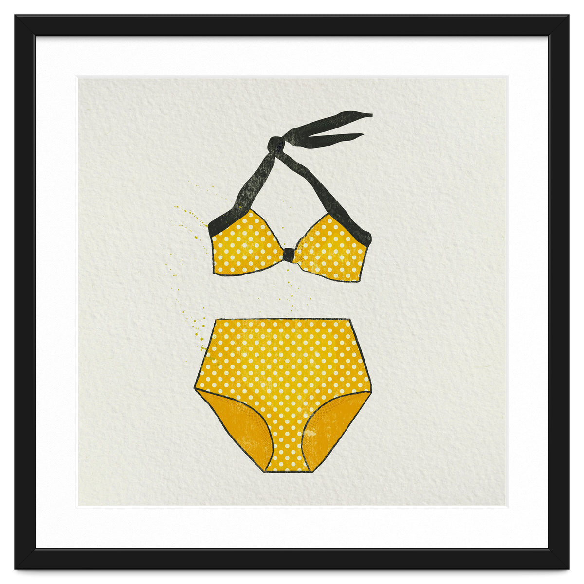 Yellow polka dot bikini