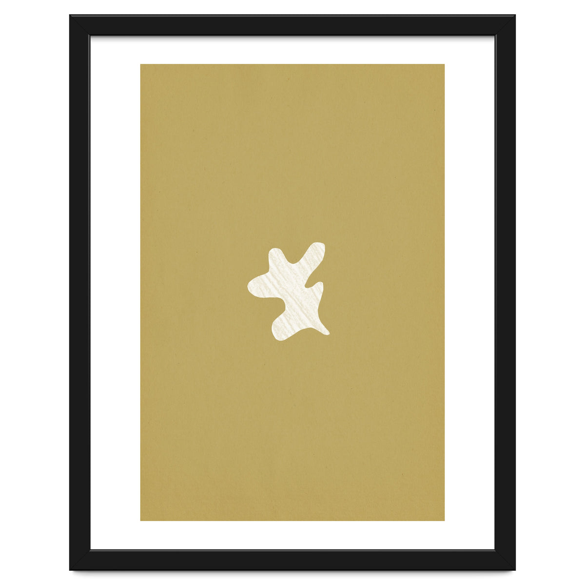 Olive green Matisse inspired shape