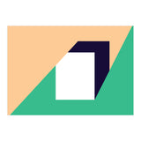 Geometric Shapes No. 61 - pink, green & dark blue (Print Only) thumbnail