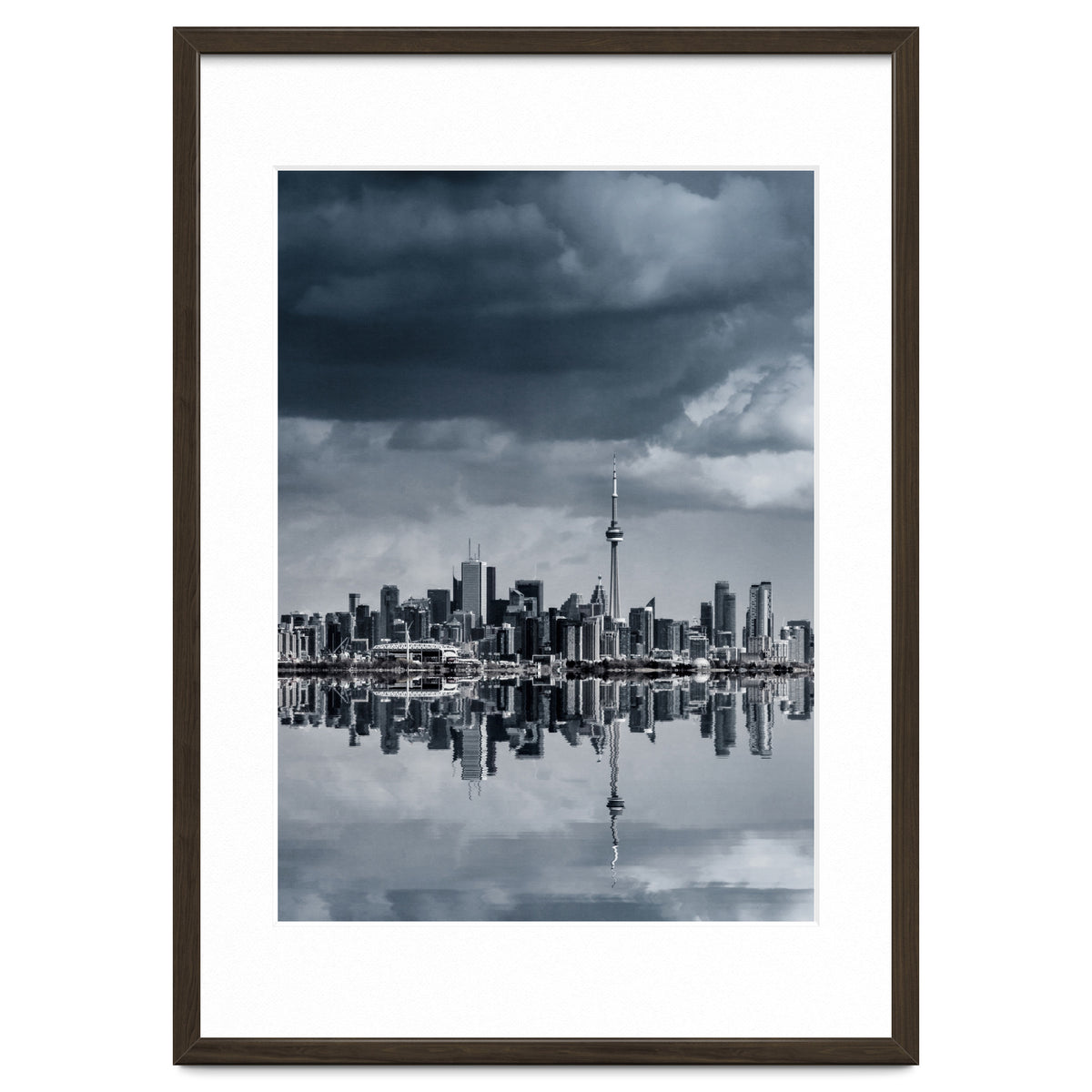 Toronto Skyline From Colonel Samuel Smith Park Reflection No 1