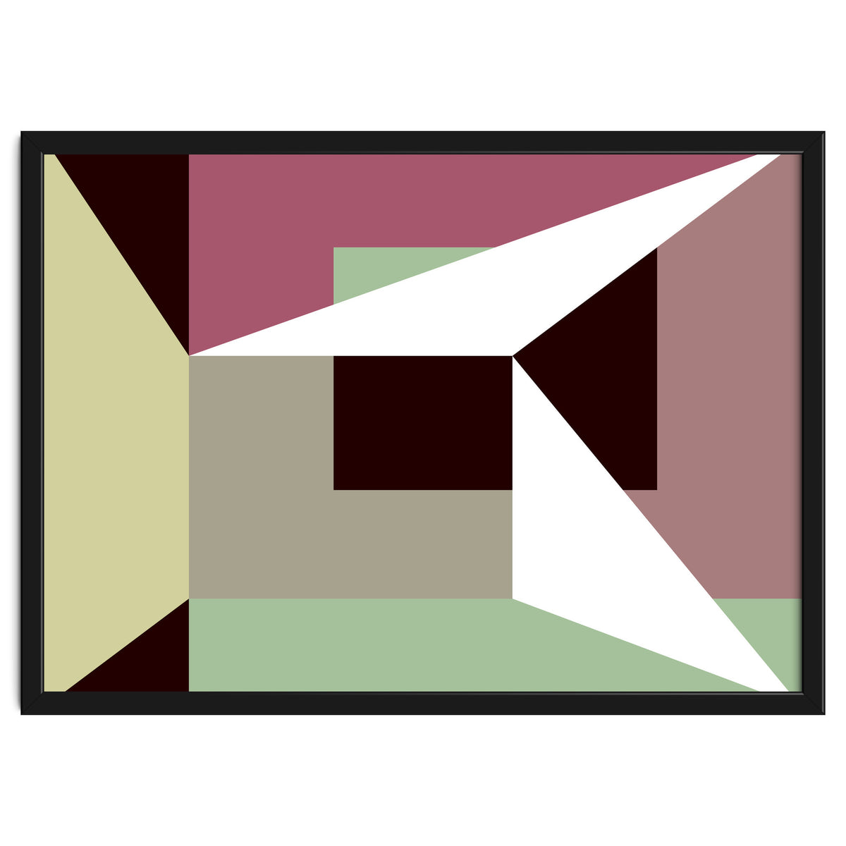 Geometric Shapes No. 26 - green & purple