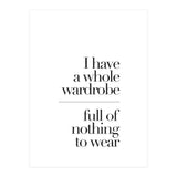 A WARDROBE FULL OF NOTHING (Print Only) thumbnail