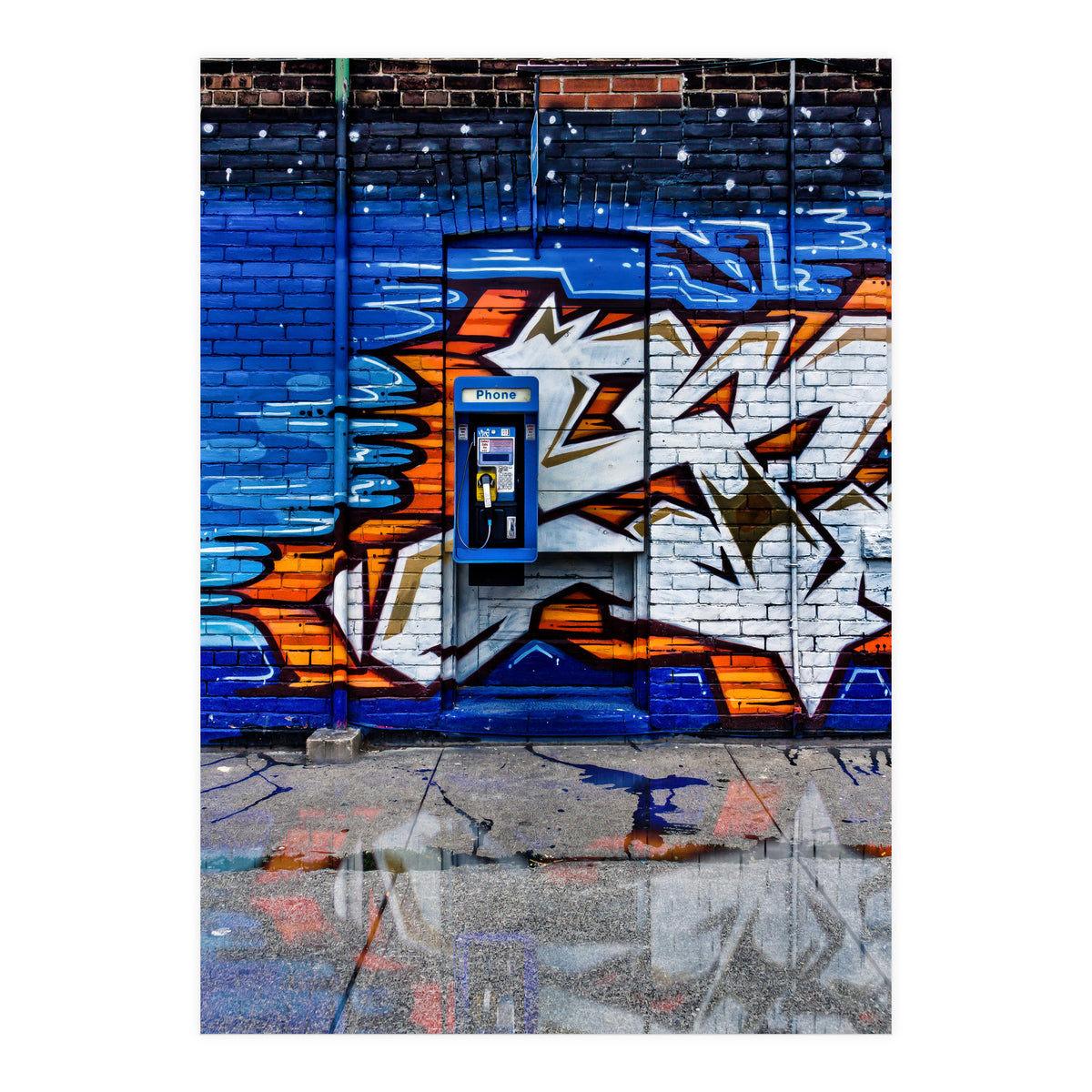 Phone Booth No 12 Color Version Reflection (Print Only)