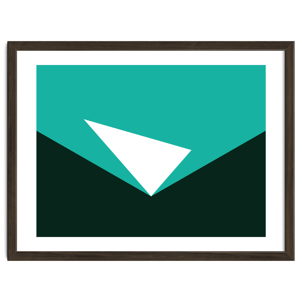 Geometric Shapes No. 57 - turquoise & black