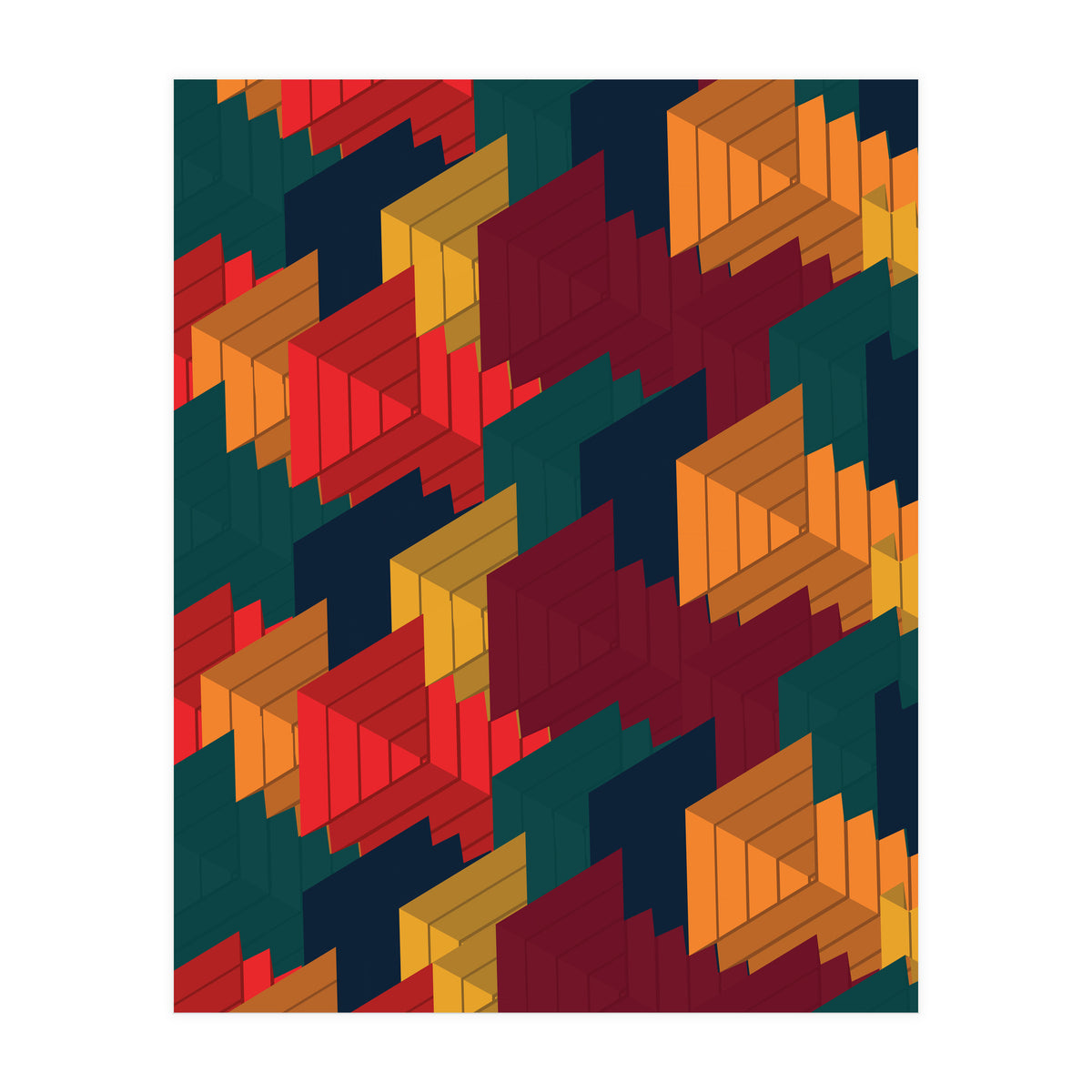 3D X Cube Autumn (Print Only)