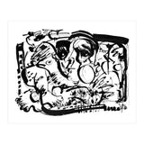Birds and Flowers - b&w (Print Only) thumbnail