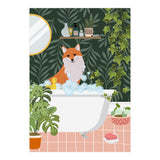 Fox Taking a Bath (Print Only) thumbnail