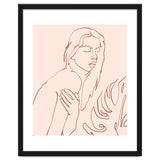 Lueur, Tropical Nude Modern Bohemian Woman Line Art, Minimal Scandinavian Sketch Blush Drawing thumbnail