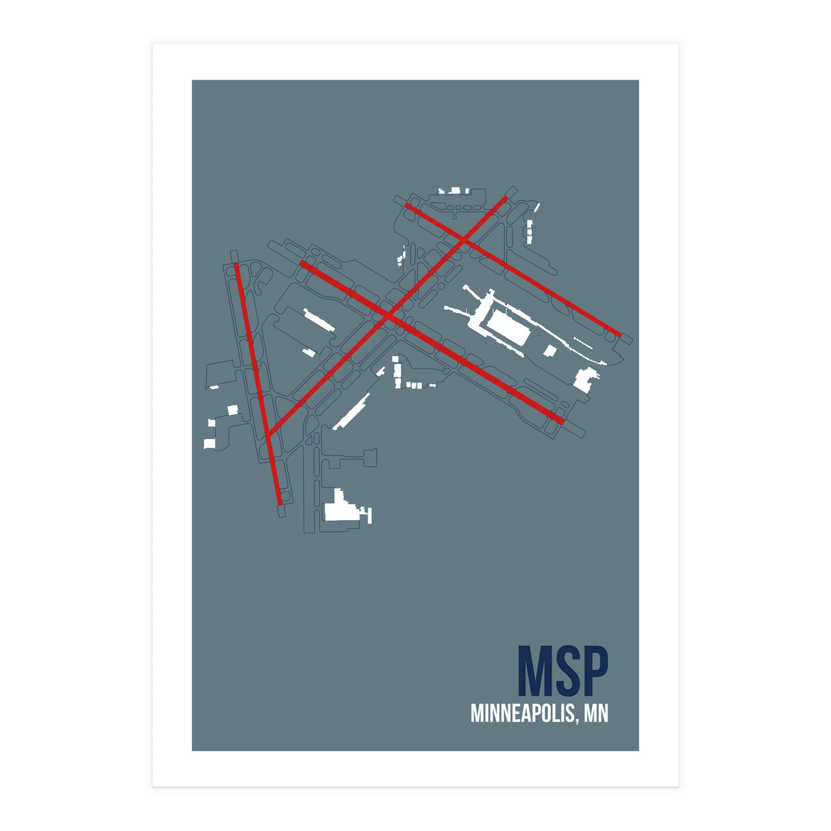 Minneapolis Airport Layout (Print Only)