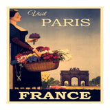 Paris France Travel Poster (Print Only) thumbnail