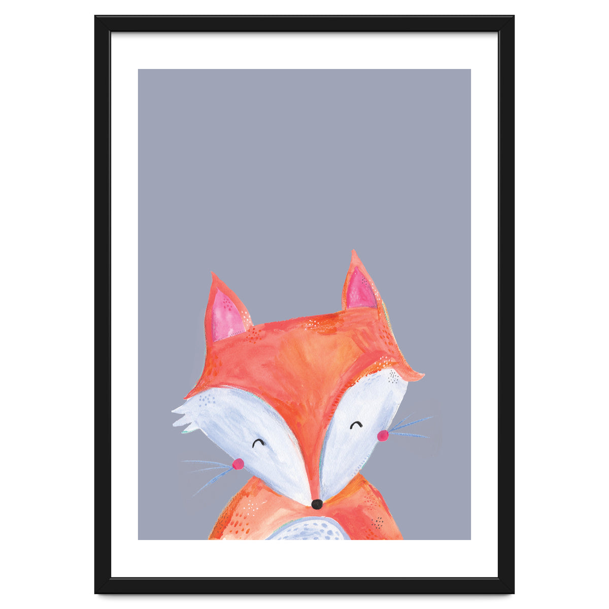Woodland Fox On Grey