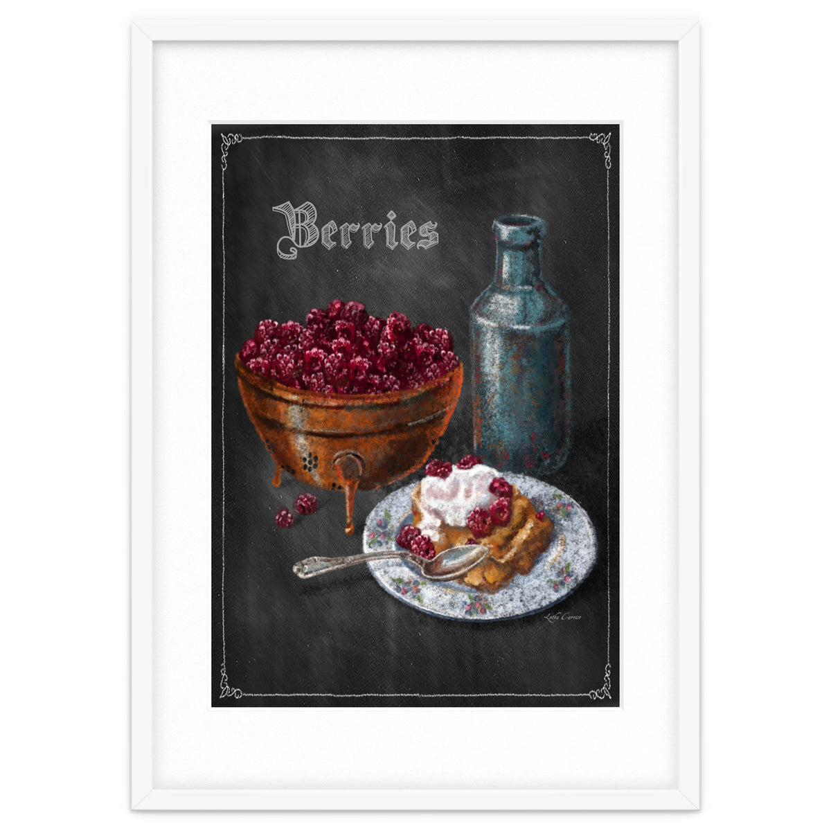 Berries Chalkboard Art