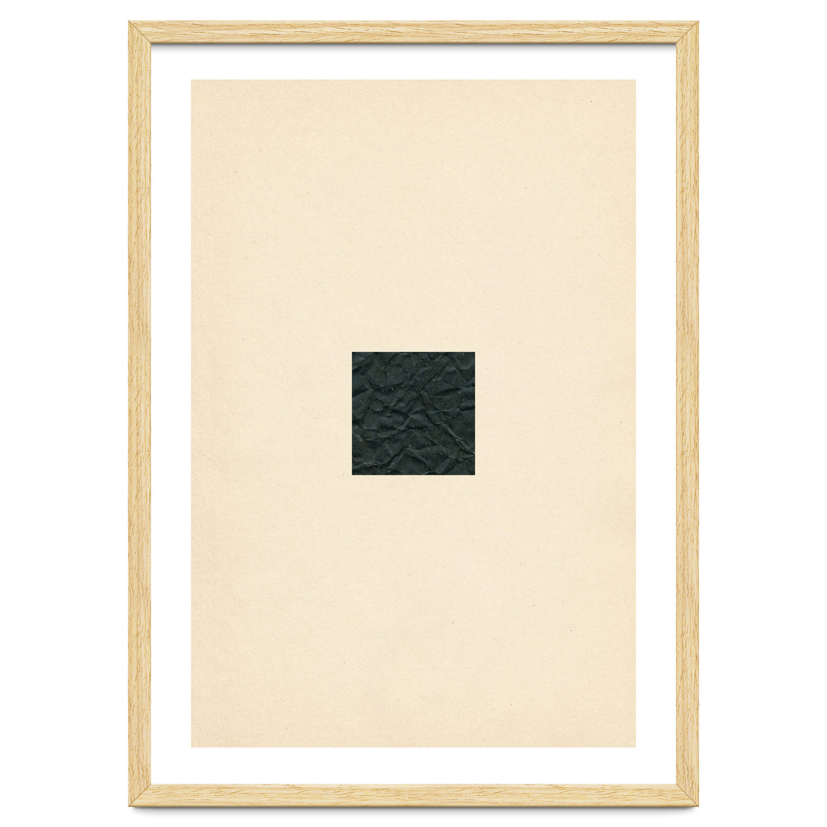 Minimal black square on beige