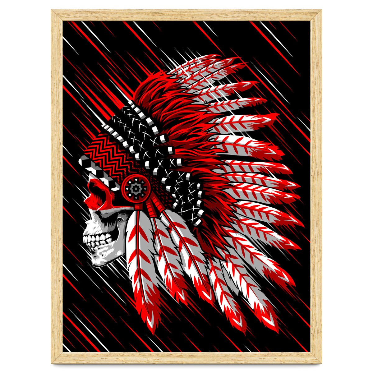 Skull indian chief