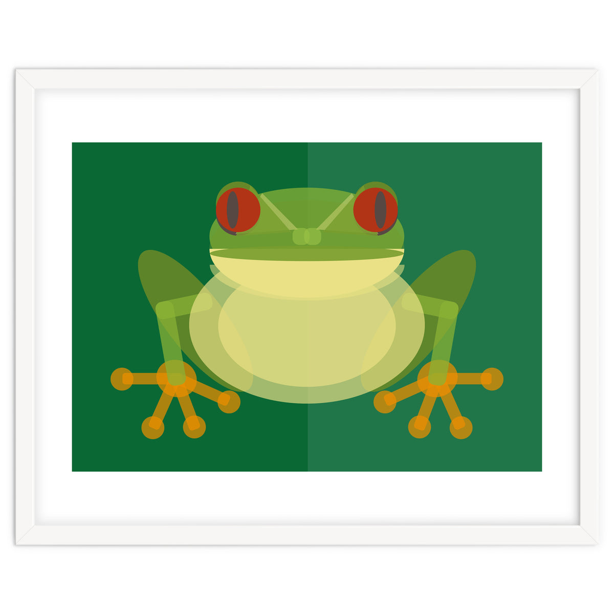 Mid Century Geometric Tree Frog
