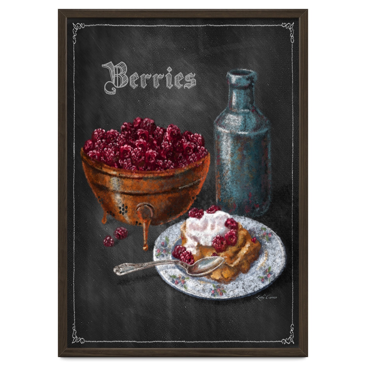 Berries Chalkboard Art