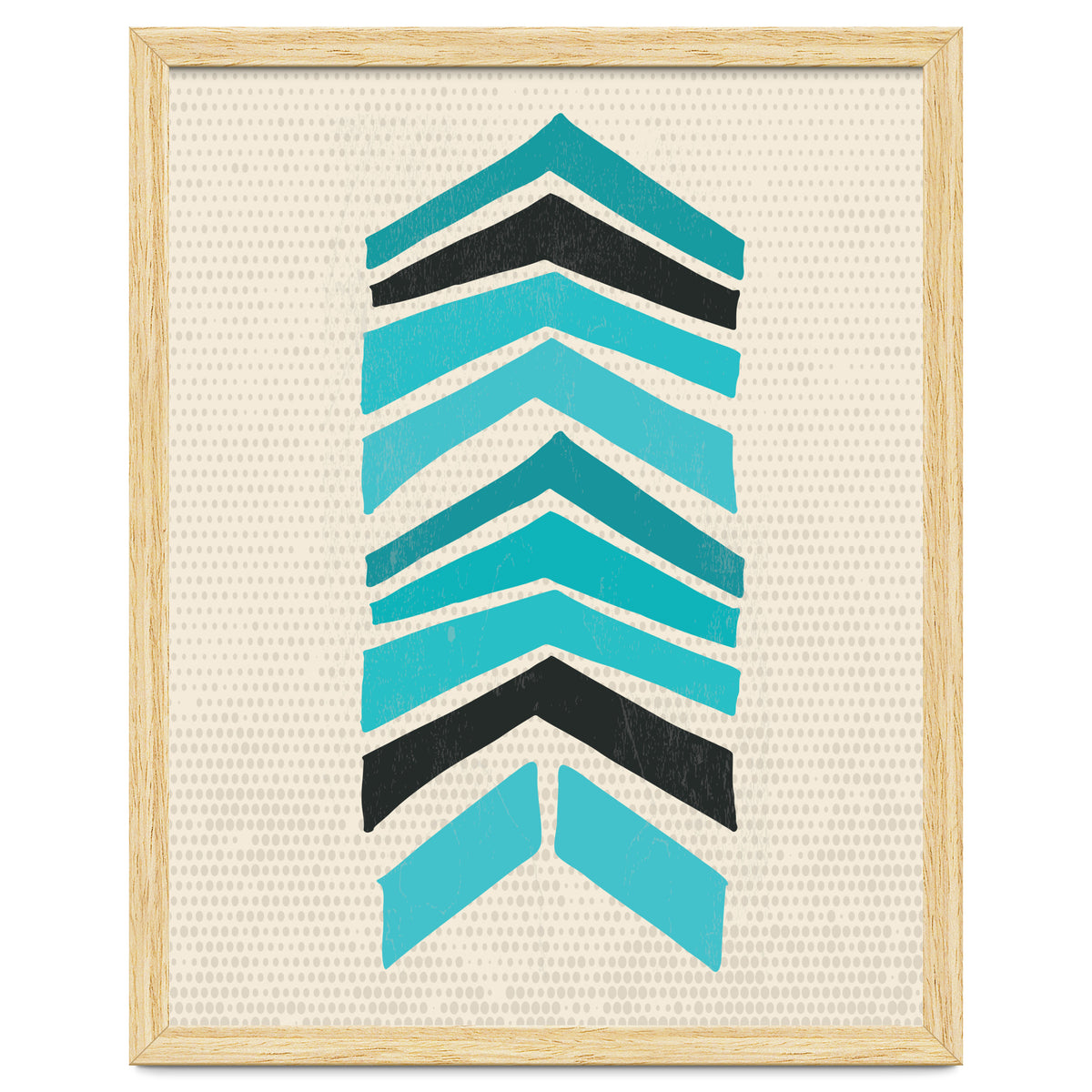 Retro Chevron Print Blue Variation
