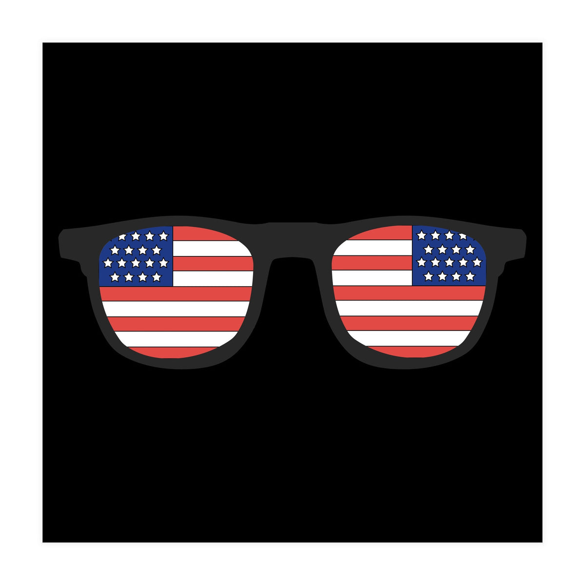 4th Of July, USA Glasses. (Print Only)