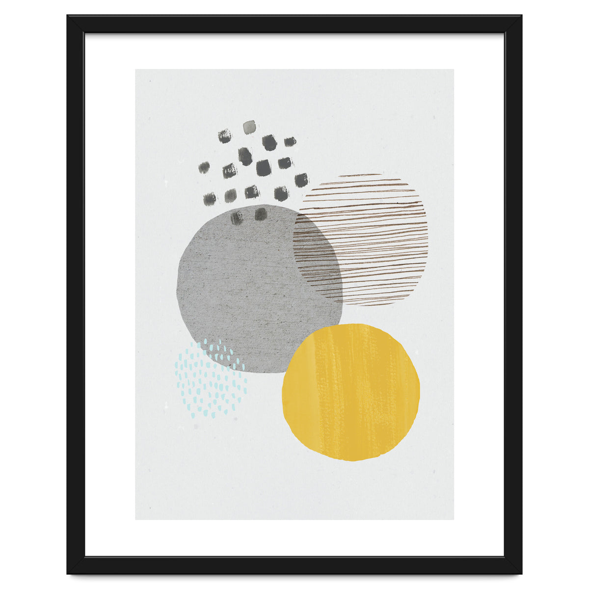 Abstract Mustard And Grey