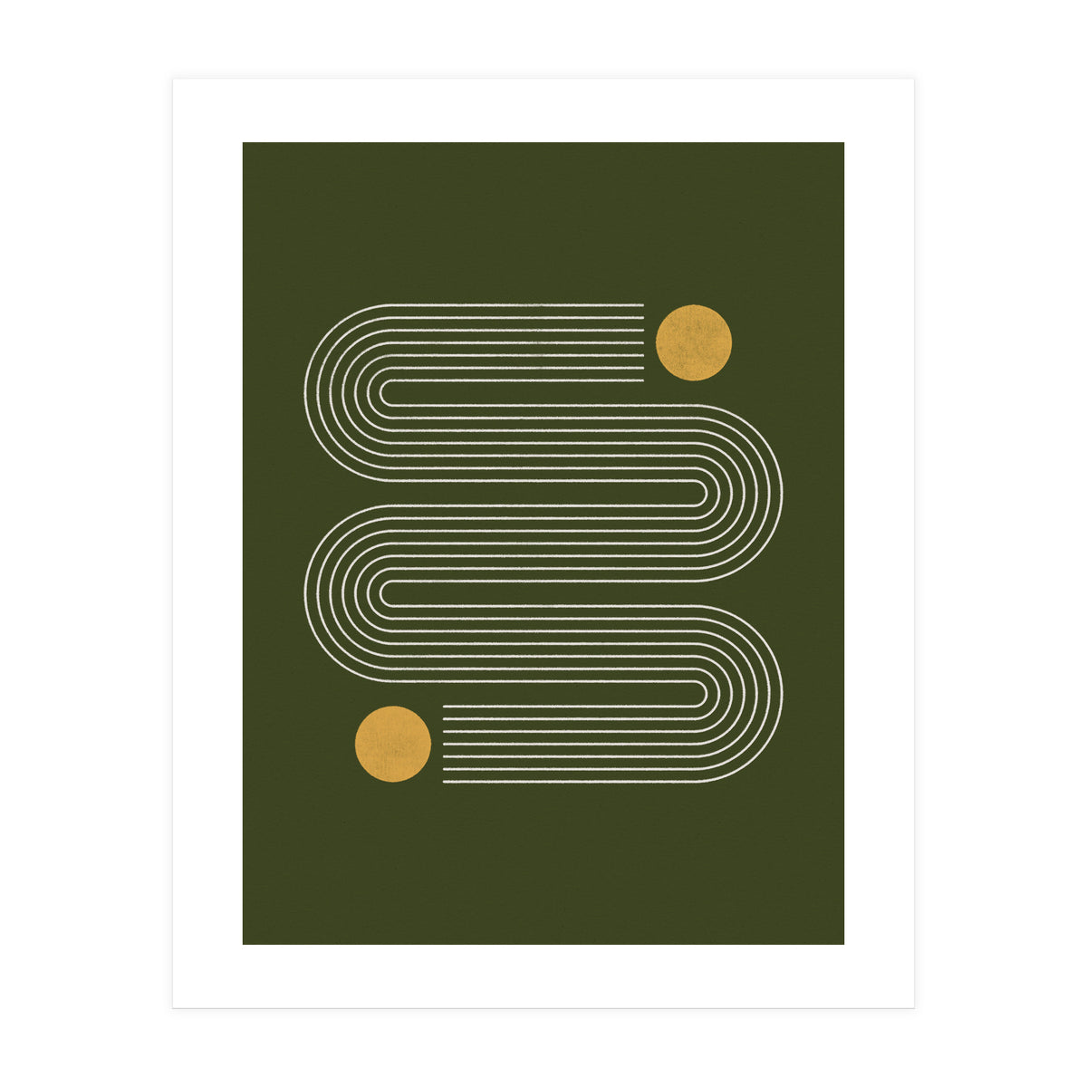 Mid-Century Modern No.25 - Woodblock Print (Print Only)