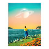 Woman With Birds  (Print Only) thumbnail
