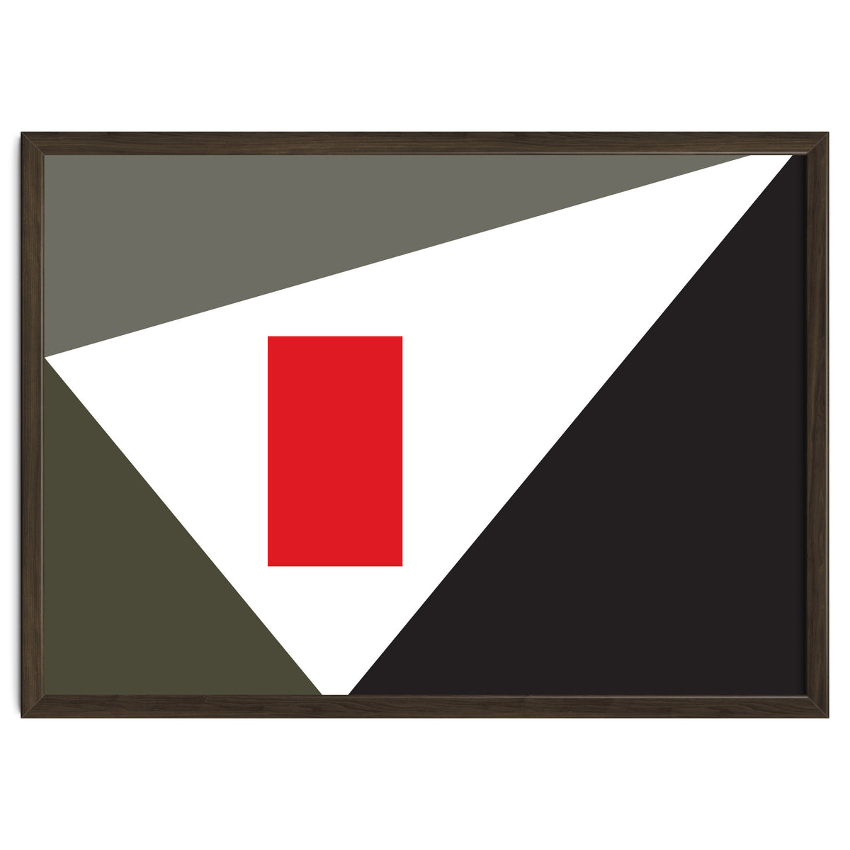 Geometric Shapes No. 86 - grey & red