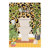 Loo in Cheetah Bathroom (Print Only)