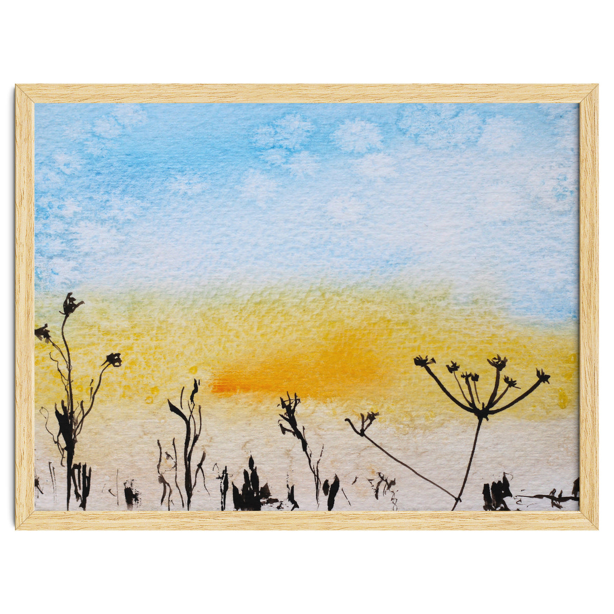 Winter sunrise || watercolor