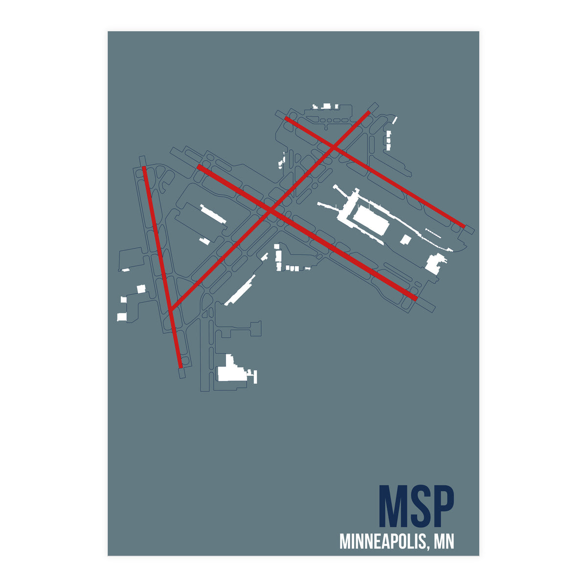 Minneapolis Airport Layout (Print Only)