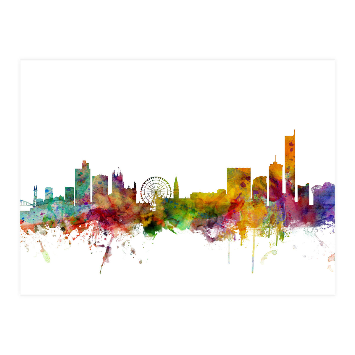 Manchester England Skyline (Print Only)