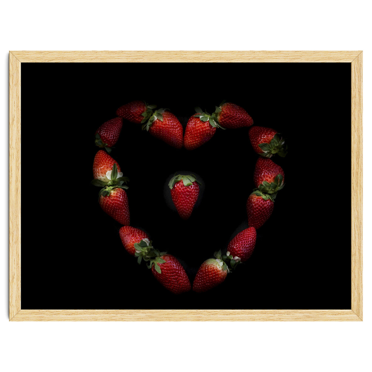 Heart of strawberries