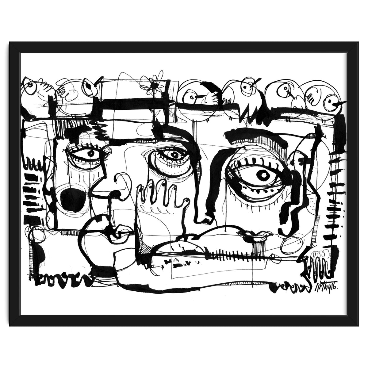 Birds on a Wire - b&w