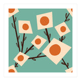 Blue Square Flower Bouquet (Print Only) thumbnail
