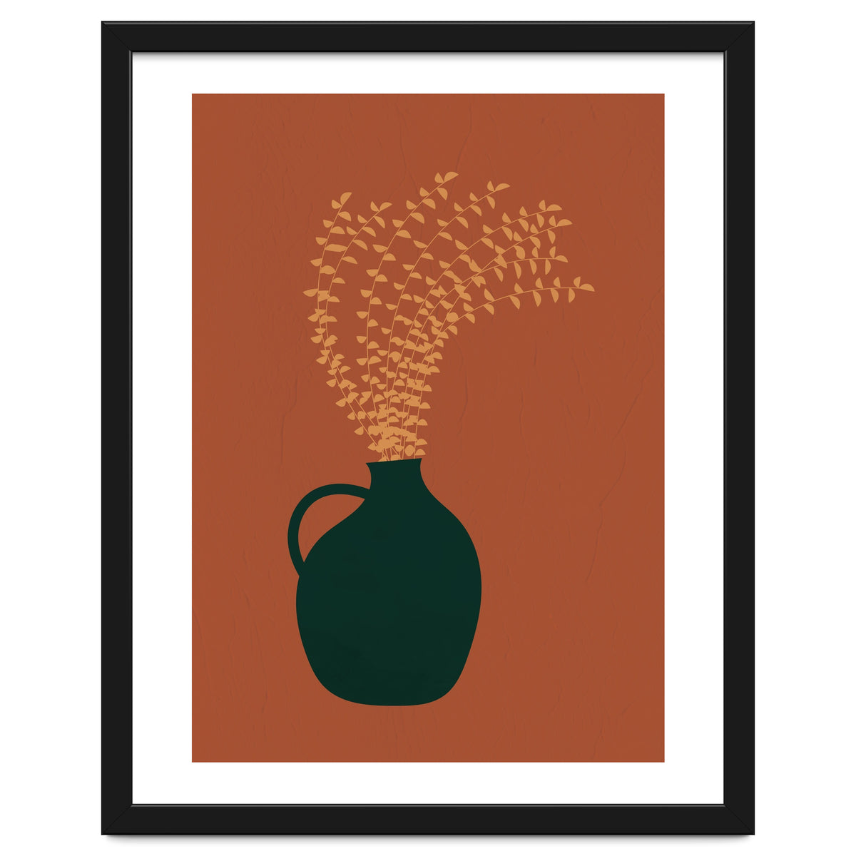 Terracotta Earth Tones Wall Decor Pottery Plant I