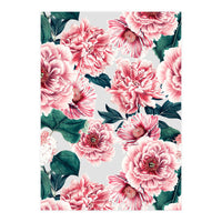 Pattern pink vintage peonies (Print Only)