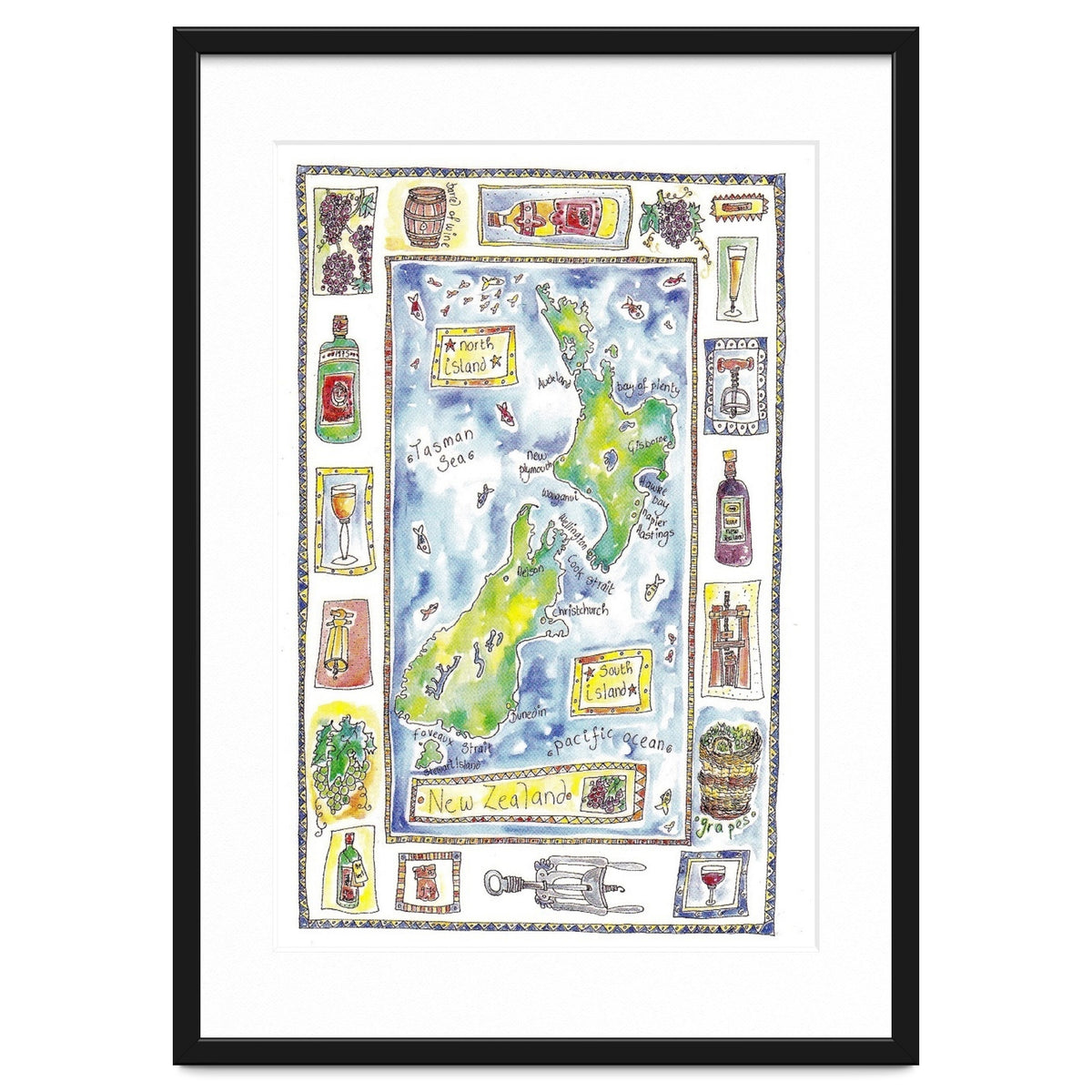 A wine map of New Zealand