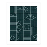 My Favorite Geometric Patterns No.26 - Green Tinted Navy Blue (Print Only)