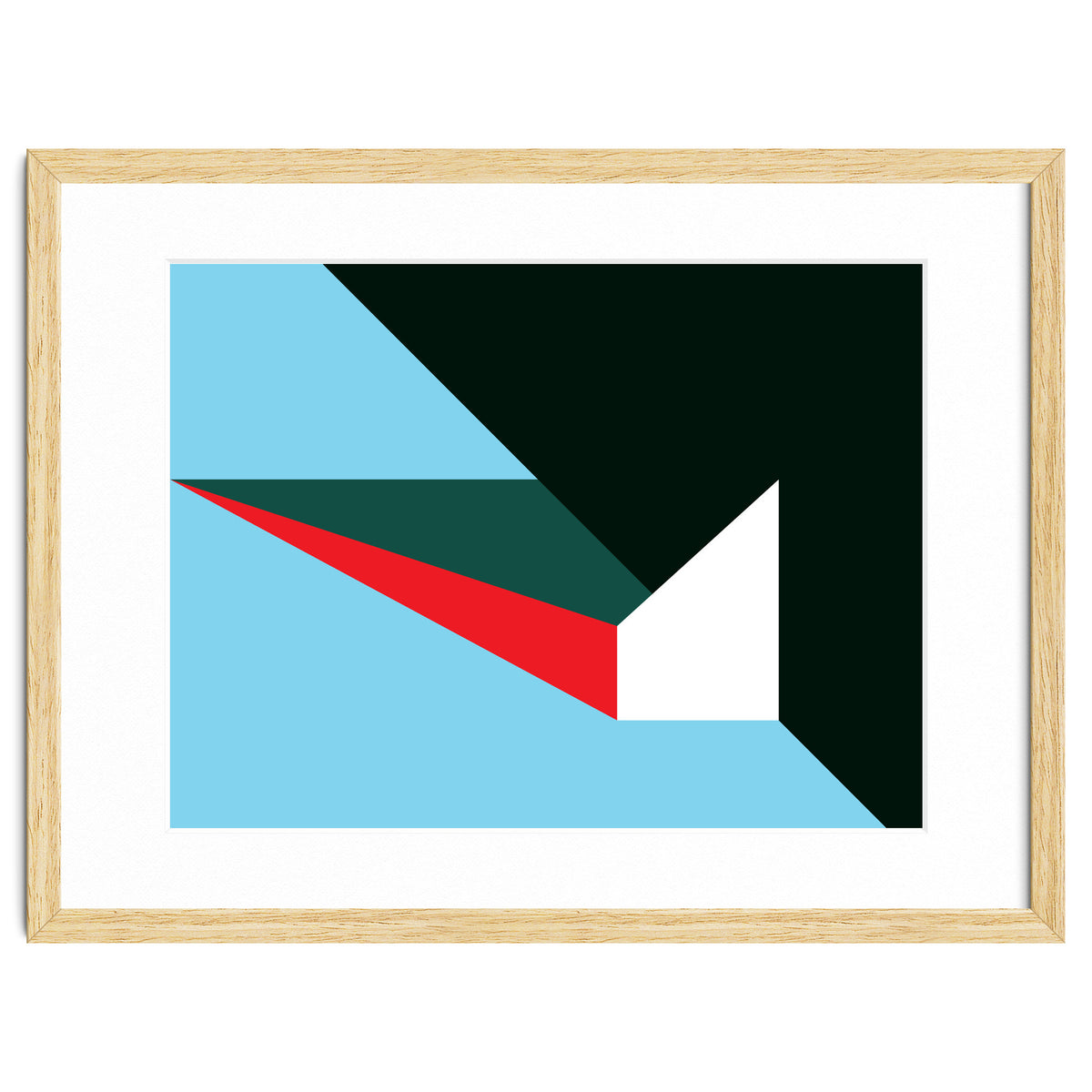 Geometric Shapes No. 45 - red, blue, green & black